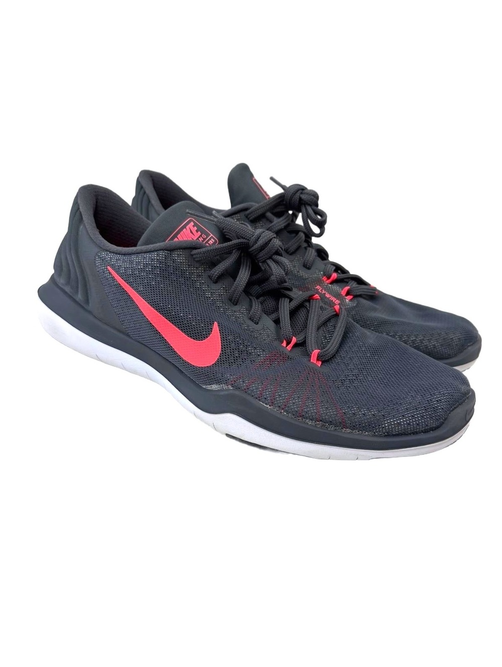 Nike Flex Supreme TR 5 Womens Size 11 Dark Gray Pink Training Shoes 852467-003